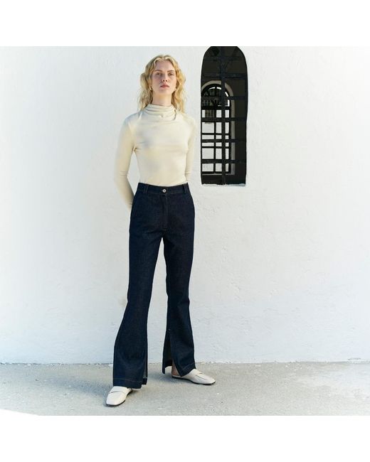 NAZLI CEREN White Neutrals Jenn Rollneck Sweater