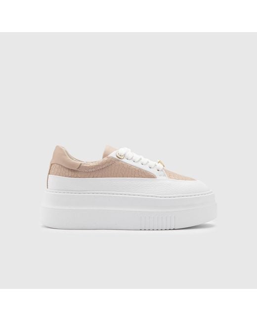 Ilvi White Neutrals Fien Mink Leather Sneaker