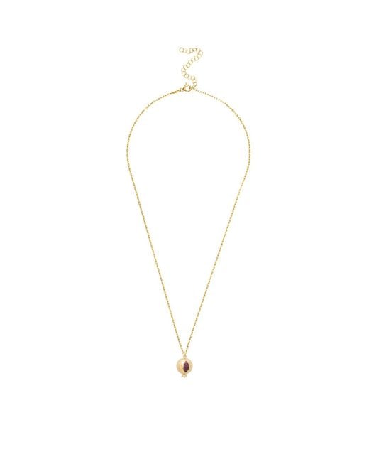 Latelita London Metallic Pomegranate Charm Necklace