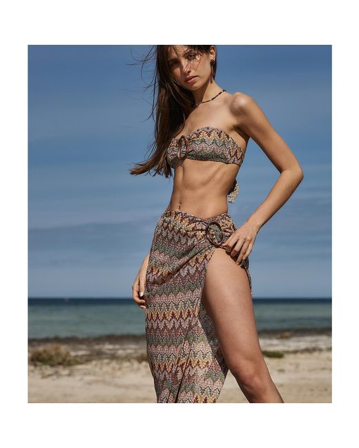 Aulala Paris Brown Neutrals Rose Blush Broderie Beach Sarong