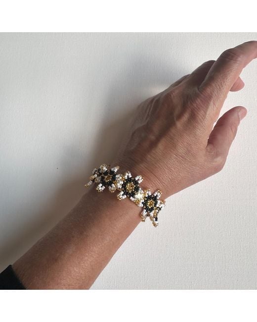 Iliana Arrazola Multicolor Waterfall Blossom Bracelet, And Withe