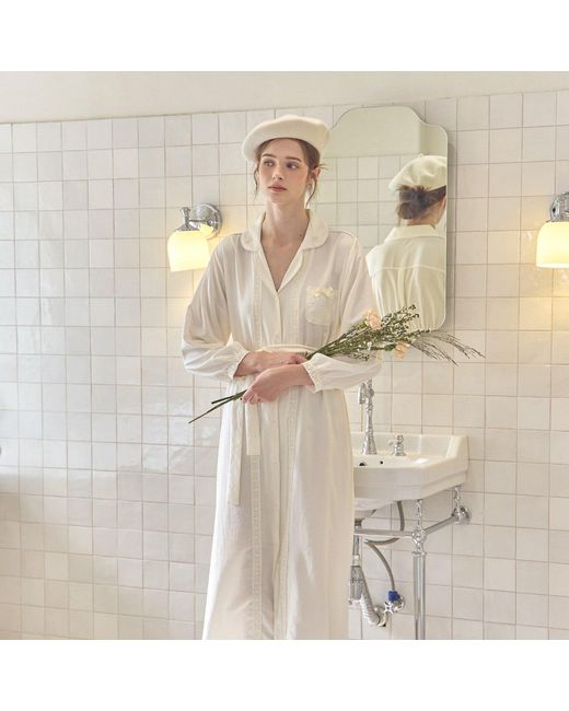 Luna Luz Natural Neutrals Thea Sand-Washed Shirt Robe Dress
