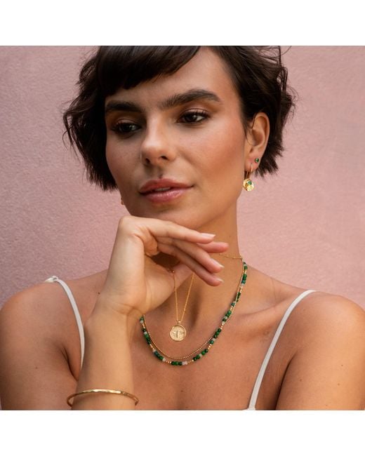 Dower & Hall Metallic Evergreen Orissa Necklace