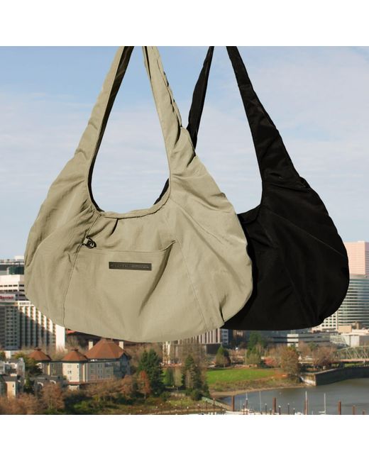 MARHEN.J Black Airy Nylon Shoulder Bag