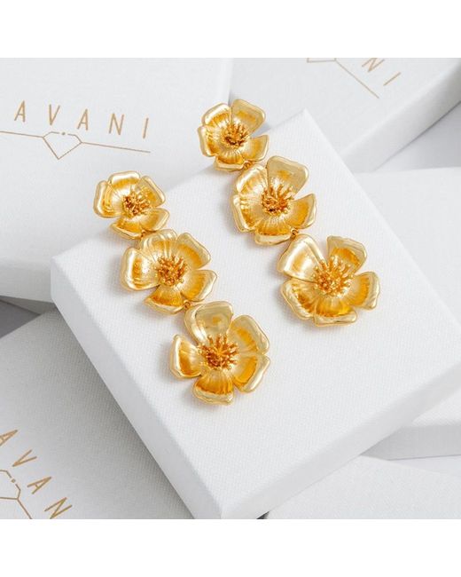 Lavani Jewels Metallic Golden Sevilla Earrings