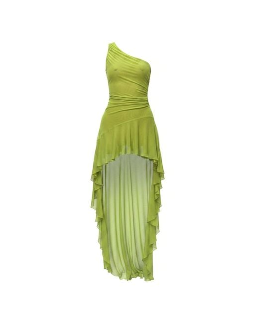 Alia Studio Green Améthyste Maxi Mesh Dress