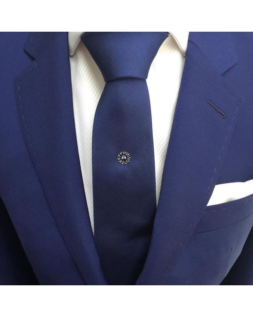 Lee Renee Blue Dahlia Bud Pearl Lapel Pin/Tie Pin for men