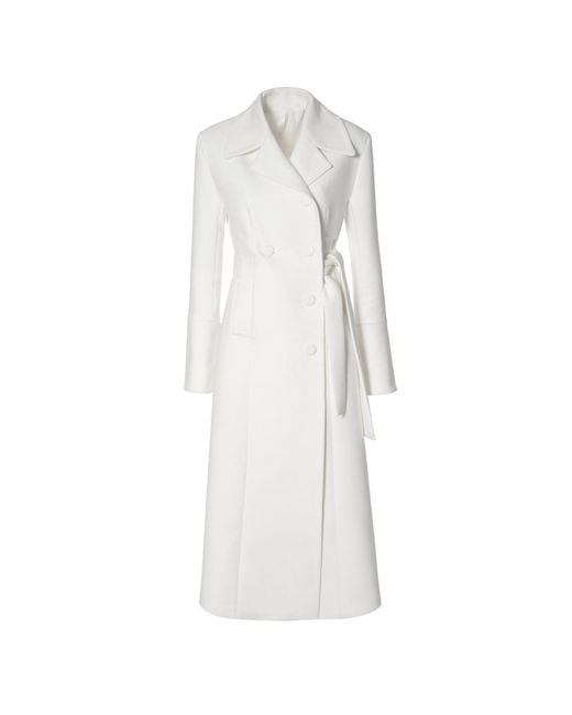 AGGI by HALEWSKI White Tilda Off Long Coat