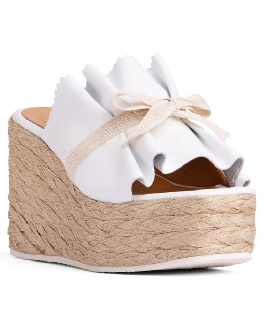 Beautiisoles by Robyn Shreiber Made in Italy Metallic Noelle Wedge Leather Sandal Comfortable Dressy Platform Espadrille Wedding Or Beach & Work