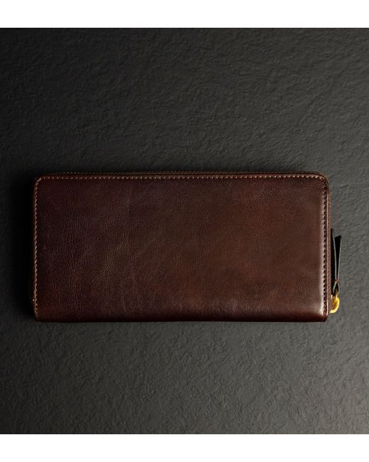 Time Resistance Brown Leather Continental Wallet