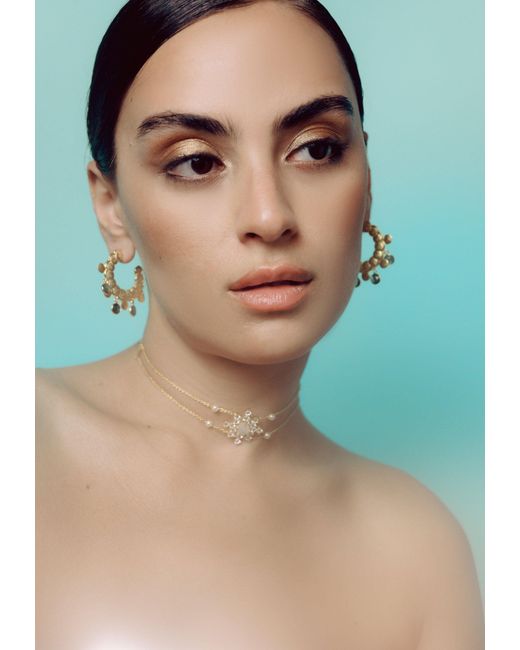 Lavani Jewels Metallic Ganimedes Hoop Earrings