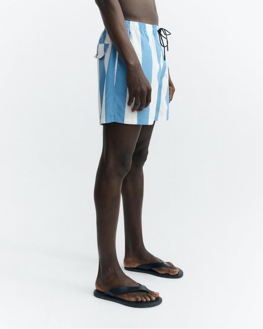 Thinking Mu Blue Striped Swimsuit Limpopo for men