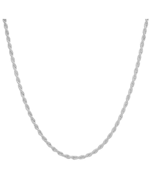 Kylie Harper Metallic Italian Sterling 2Mm Diamond-Cut Rope Chain
