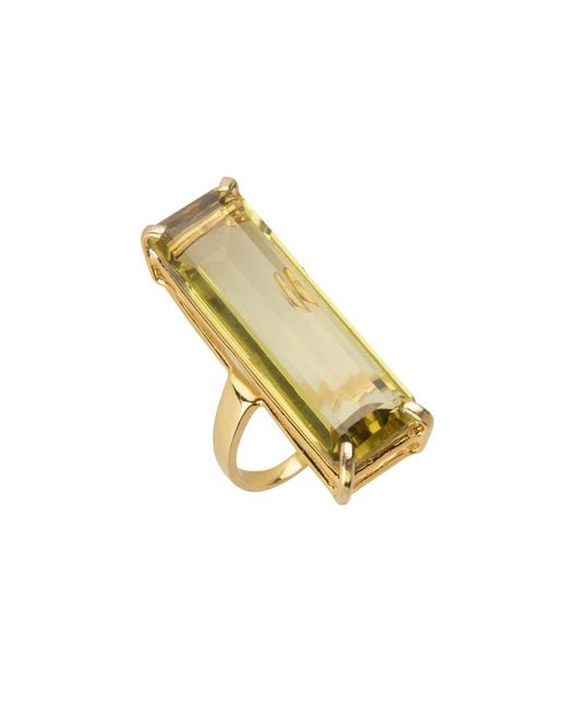 Bounkit Metallic Lucille Ring Lemon Quartz
