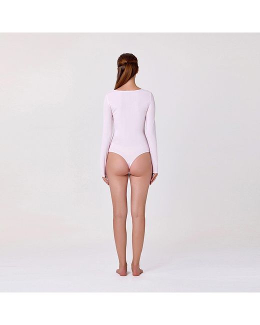 Smart and Joy Pink Square-Neck Bodysuit- Neutrals