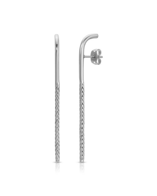 Glamrocks Jewelry Metallic Rose Suspension Chain Earring