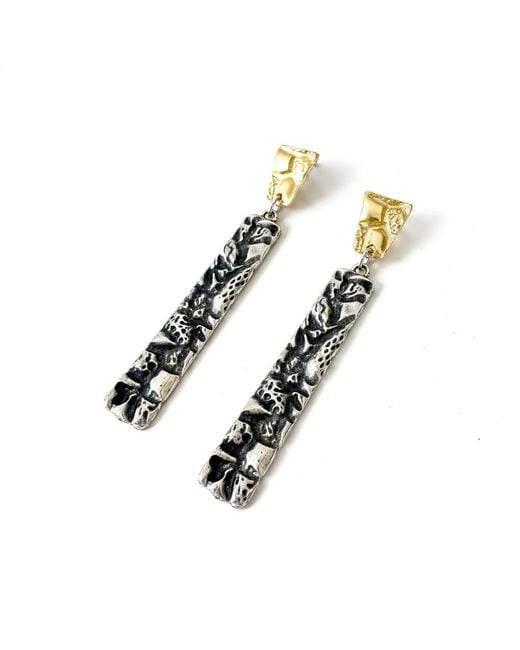 By Virgo White Noctera Earring