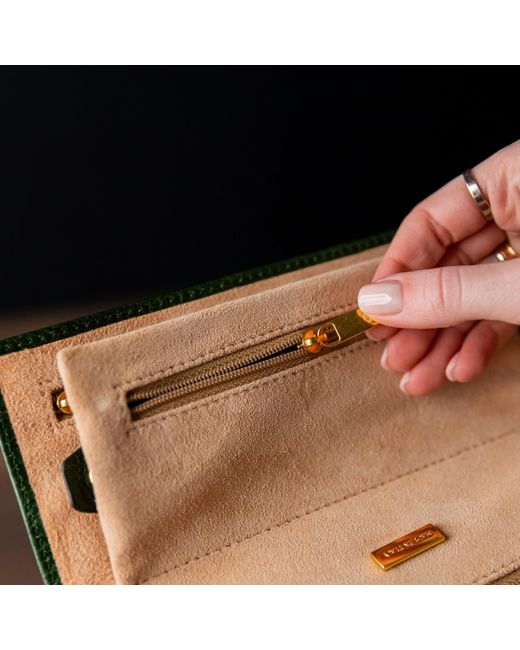Time Resistance Green Leather Jewelry Case
