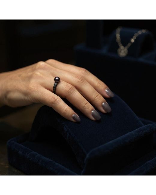 Ninemoo Blue Midnight Orbit Ring