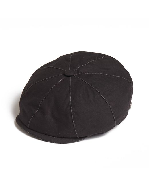 Dasmarca Hats Black Josh Italian Waterproof Newsboy Bakerboy Cap for men