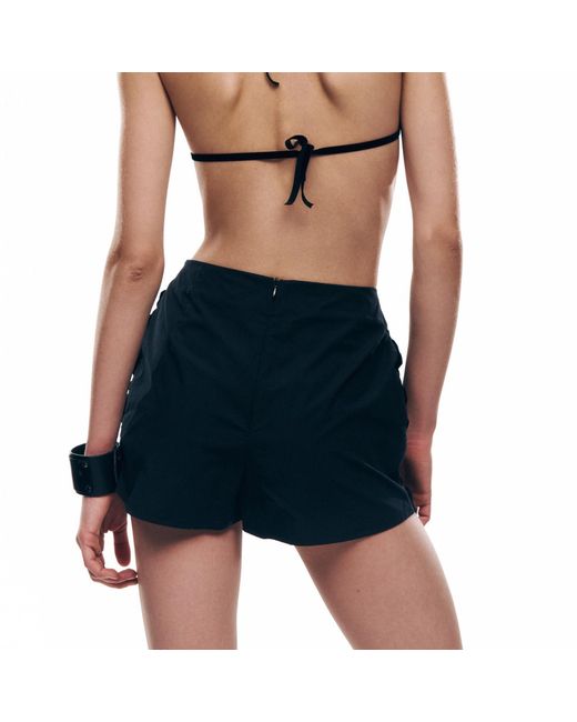 Serotoninn Black Velvet Draped Mini Skort