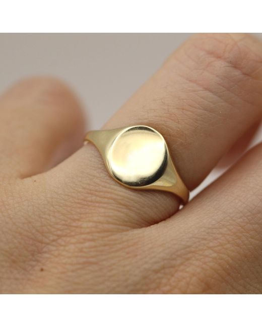 VicStoneNYC Fine Jewelry Metallic Modern Classic Solid Signet Ring