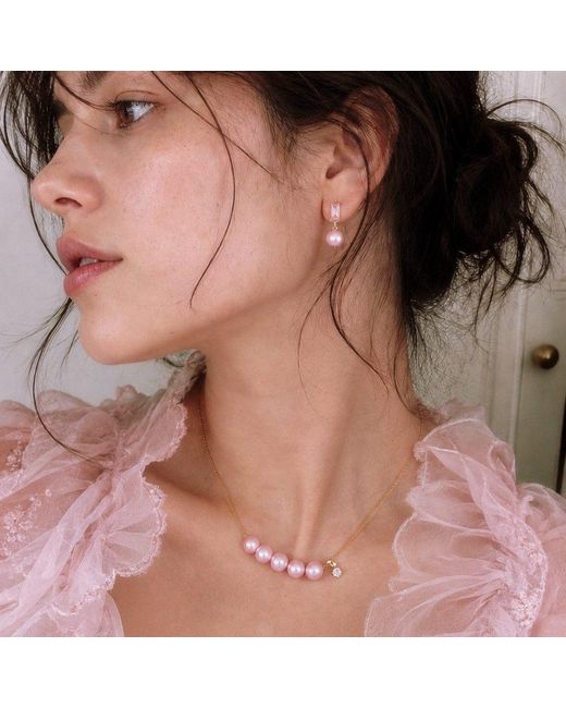Ninemoo Metallic Ballet Rosé Quintette Necklace