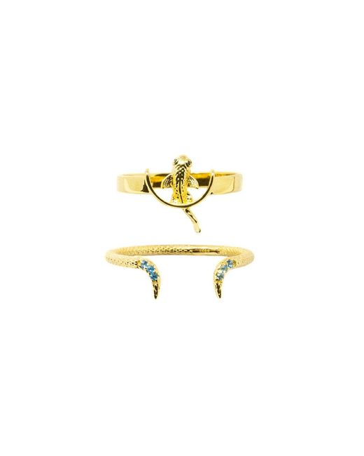 NASI SILVER Metallic Neshama Fish Ring
