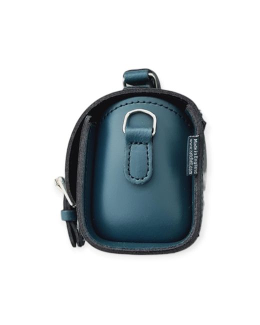 Zatchels Blue Handmade Leather Bowler Bag
