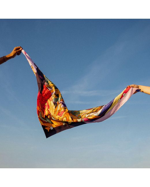 Pauser Purple Silk Scarf