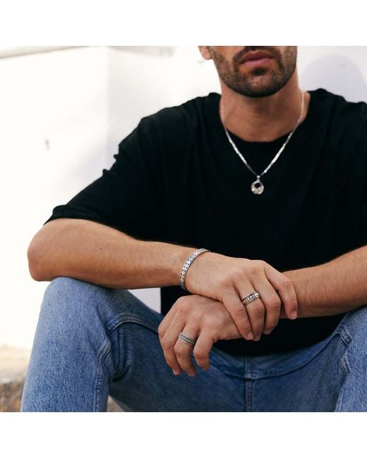 Charlotte's Web Jewellery White Celtic Loyalty Spinning Ring for men
