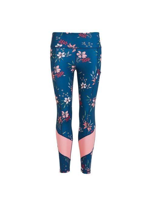 Perky Peach Blue Floral Leggings