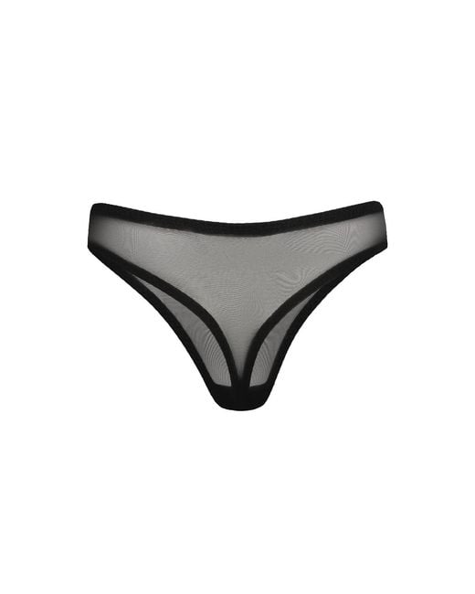 Daily Underwear Black String Panties Base