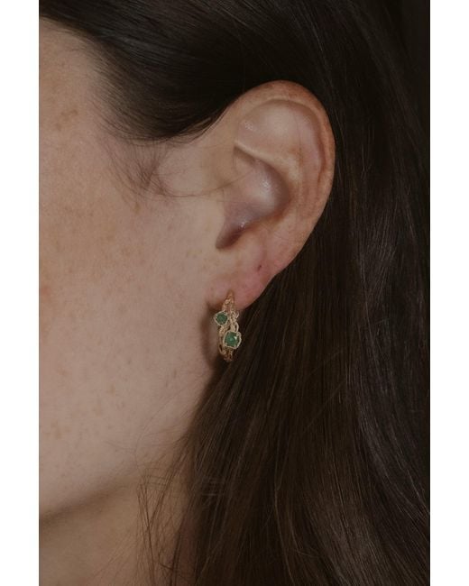 Claire Hill Designs Metallic Chalcedony Twisted Branch Hoops