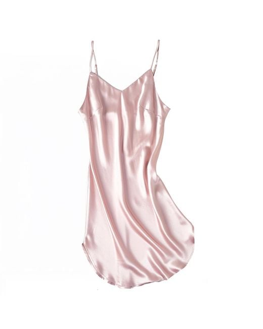 Soft Strokes Silk Pink River Nymph Pure Silk Slip Dress