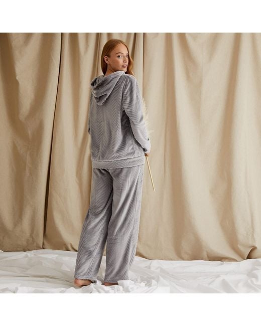 Pretty You London Purple Cosy Chevron Co-Ord Lounge Suit