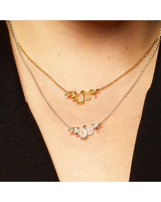 Scream Pretty Metallic Plated Chinese Zodiac Snake Necklace