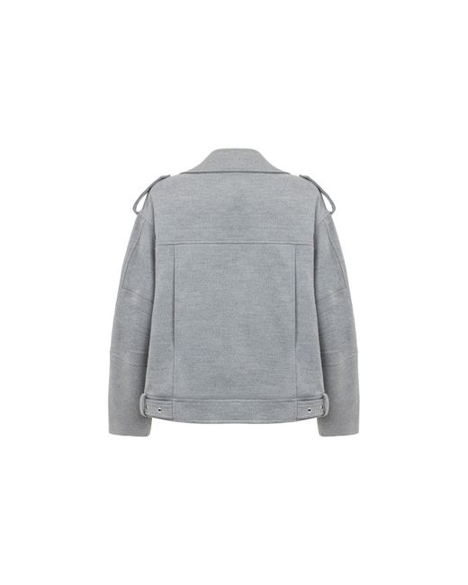 Nocturne Gray Oversized Double-Breasted Coat
