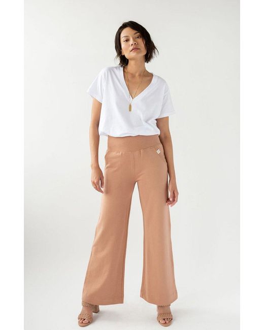 LOVETRUST Brown Neutrals Drew Wide Leg Pant