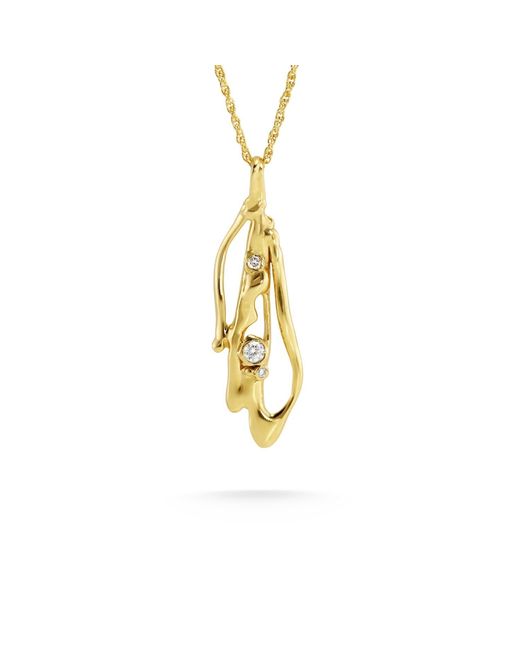 Isla Silver Metallic Neutrals Elegant Lab-Grown Diamond Pendant
