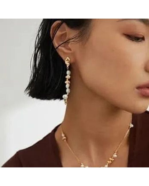 Angel Barocco Metallic Vermeil Baroque Pearl Drop Earrings