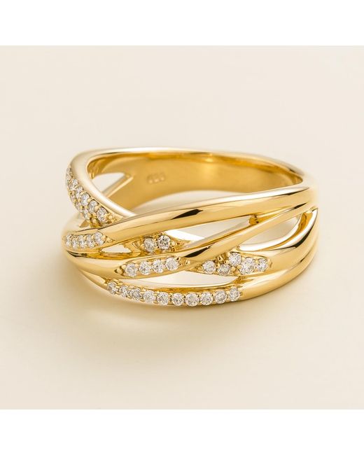 Juvetti Metallic Val Ring Diamonds Set