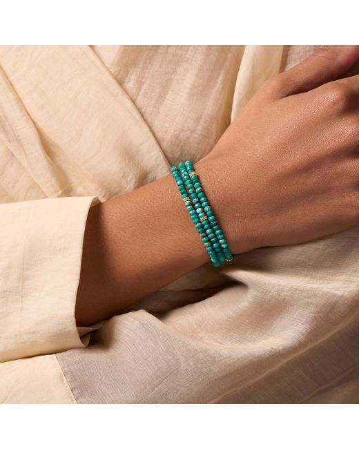 Karma and Luck Blue Infinity Wrap Bracelet – Balance & Energy Gemstone Jewelry – Serene Mindset