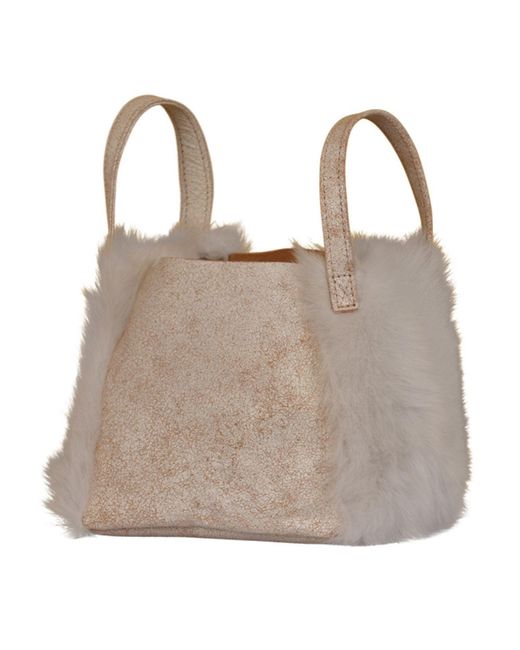 Owen Barry Gray Sheepskin Toscana Grab Bag Ivory Hawes