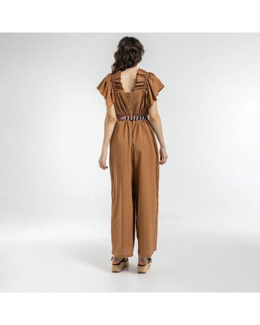 ARTISTA Brown Move Wide Leg Jumpsuit