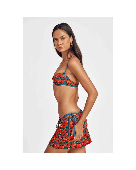 Blackbough Swim Red Paloma Mini Skirt Paradise Blooms