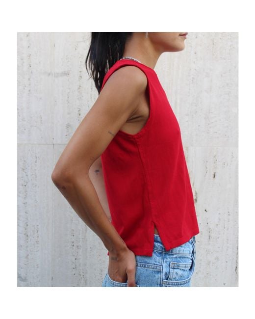 Maria Aristidou Red Nettal Topography Top –