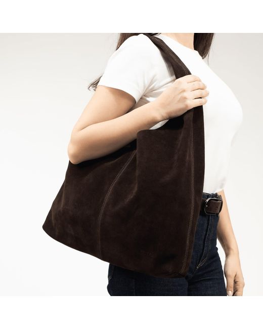 Hamel Atelier Black Ricmond Suede Tote Bag