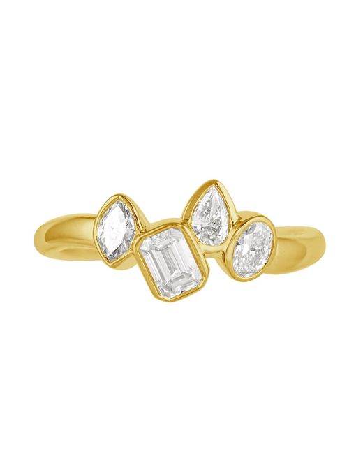 Artisan Metallic Multi Shape Diamond Cluster Ring