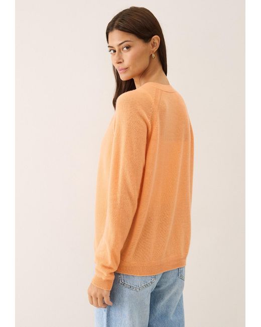 Loop Cashmere Orange Featherweight Cardigan